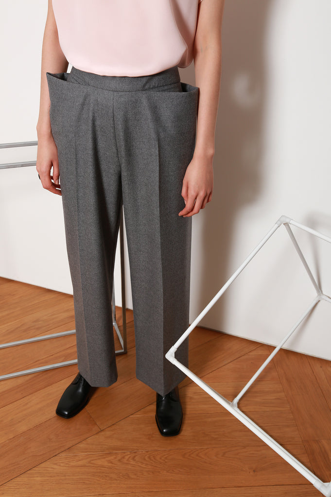 THE SUPREMATIST wide-leg trousers with pockets